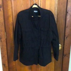 Black utility jacket.